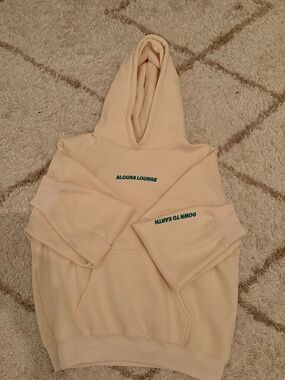 Aloura Lounge Cream Hoodie.